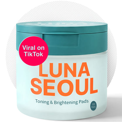 Luna Seoul Korean Toner Pads – Hydrating & Brightening Facial Pads with Snail Mucin, Niacinamide, Peptides & Centella – Soothing Glass Skin Treatment – 100 Pads (180ml)