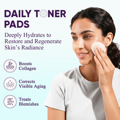 Luna Seoul Korean Toner Pads – Hydrating & Brightening Facial Pads with Snail Mucin, Niacinamide, Peptides & Centella – Soothing Glass Skin Treatment – 100 Pads (180ml)